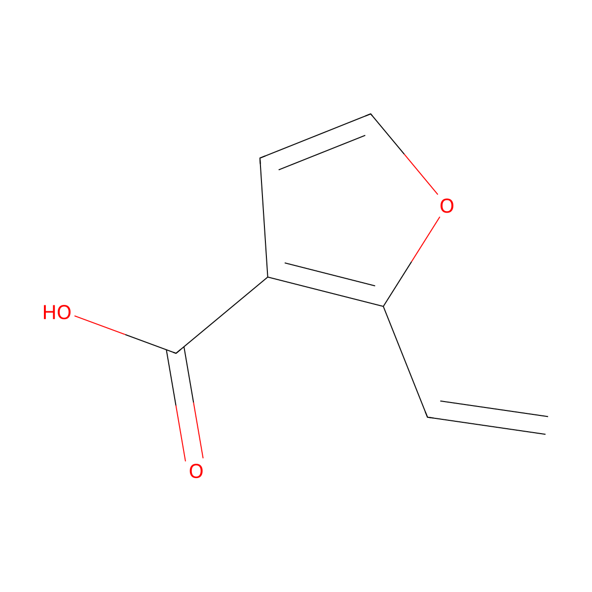 2-Ethenylfuran-3-carboxylic acid molecular structure, CAS 1467773-65-4
