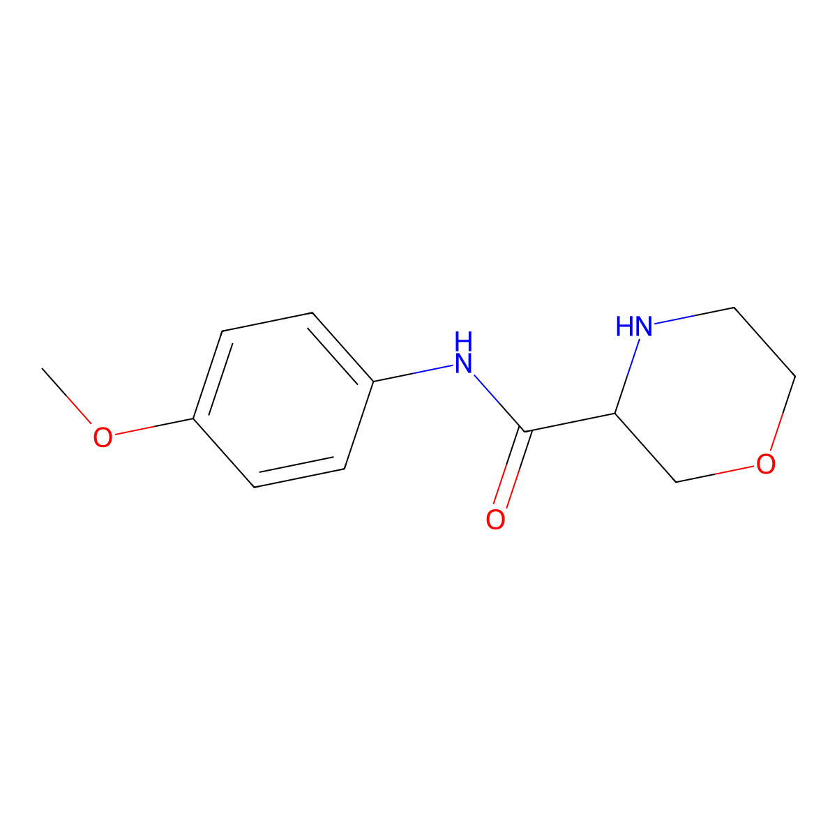 N-(4-methoxyphenyl)morpholine-3-carboxamide molecular structure, CAS 1467775-29-6