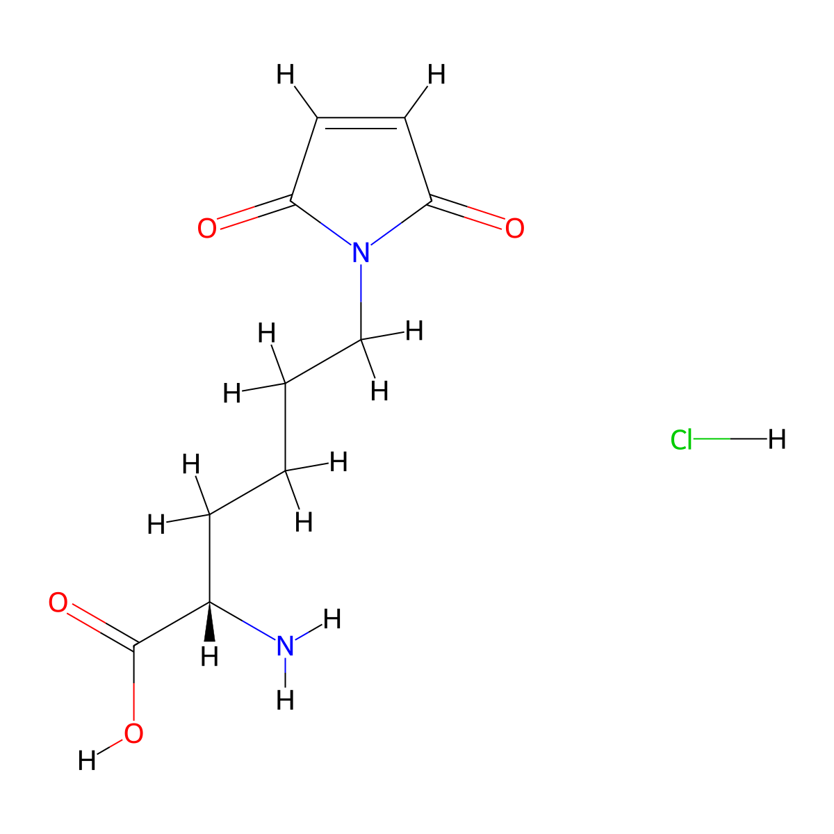 (S)-2-Amino-6-(2,5-dioxo-2,5-dihydro-1H-pyrrol-1-yl)hexanoic Acid Hydrochloride molecular structure, CAS 1467777-26-9