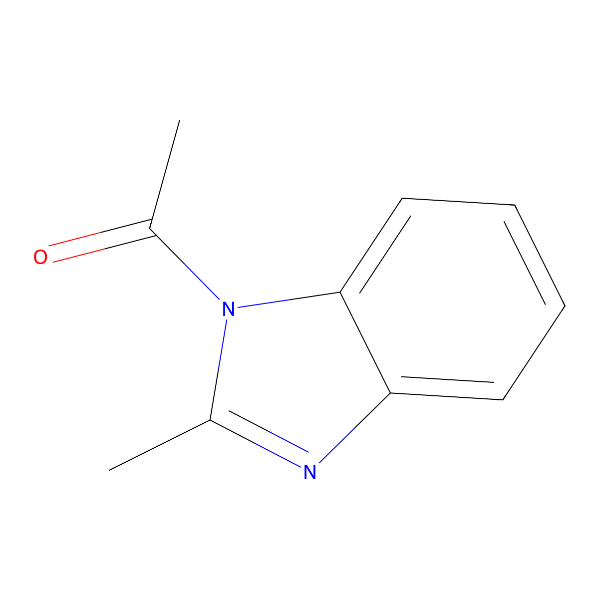1-(2-Methyl-1H-benzo[d]imidazol-1-yl)ethanone molecular structure, CAS 14678-81-0