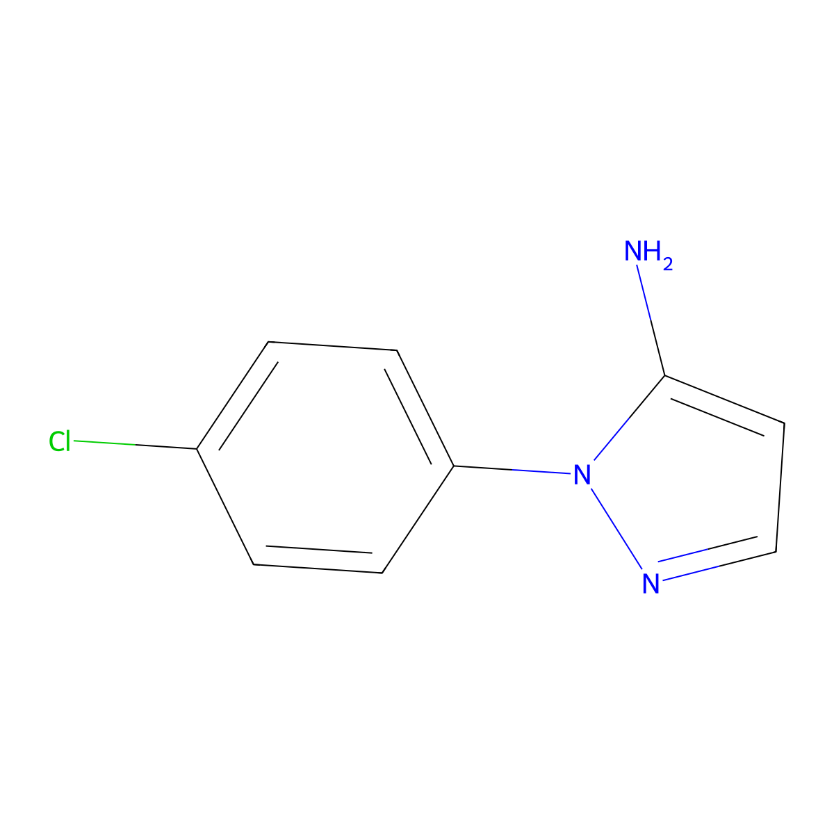 1-(4-Chlorophenyl)-1H-pyrazol-5-amine molecular structure, CAS 14678-97-8