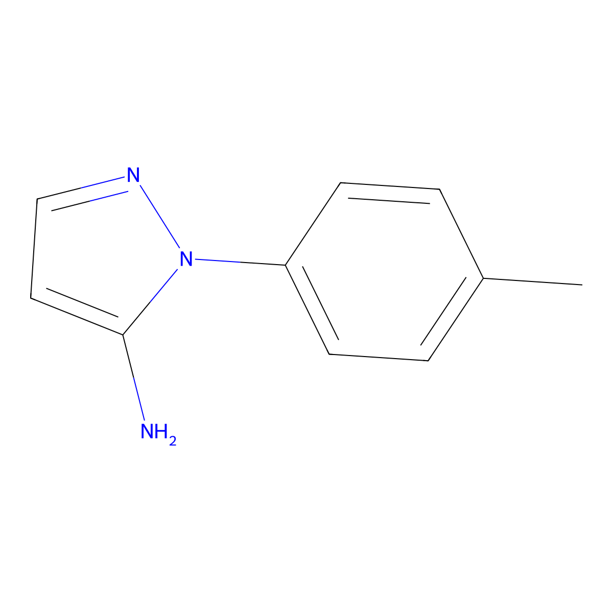 1-(4-Methylphenyl)-1H-pyrazol-5-amine molecular structure, CAS 14678-99-0