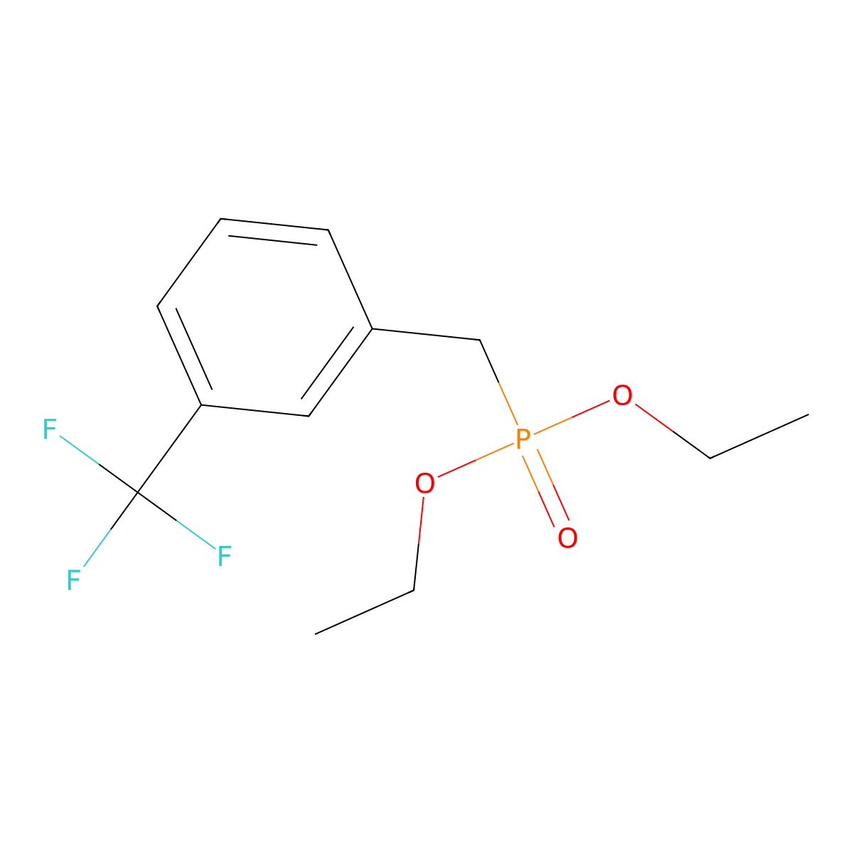 Diethyl 3-trifluoromethylbenzylphosphonate molecular structure, CAS 146780-08-7