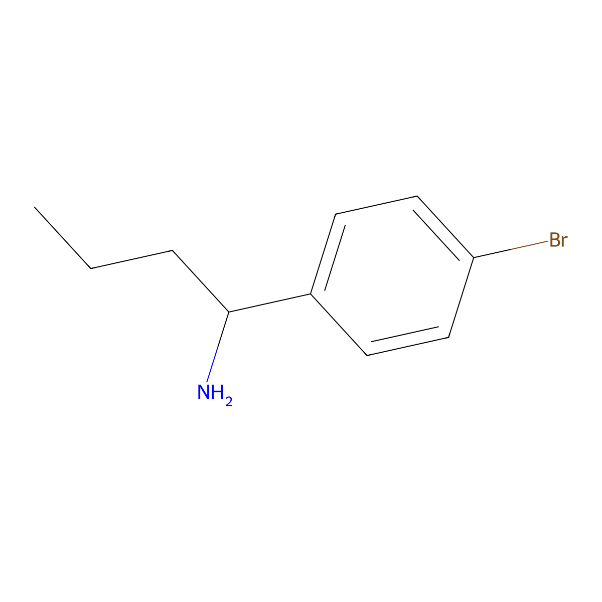 1-(4-Bromophenyl)butan-1-amine molecular structure, CAS 146781-56-8