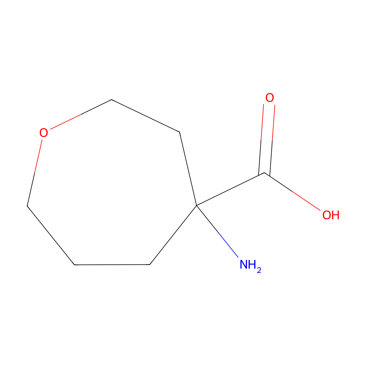 4-Aminooxepane-4-carboxylic acid molecular structure, CAS 1467823-14-8