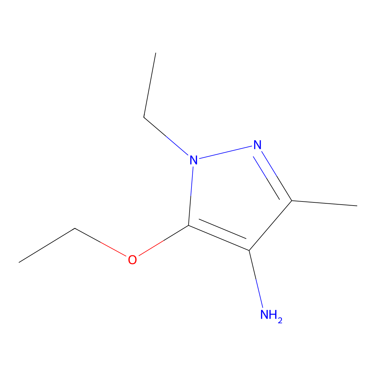 5-ethoxy-1-ethyl-3-methyl-1H-pyrazol-4-amine molecular structure, CAS 1467831-54-4