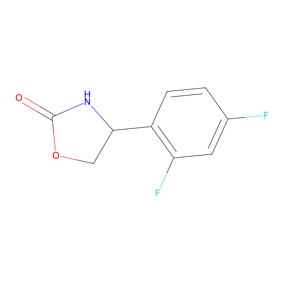 4-(2,4-Difluorophenyl)oxazolidin-2-one molecular structure, CAS 1467843-67-9