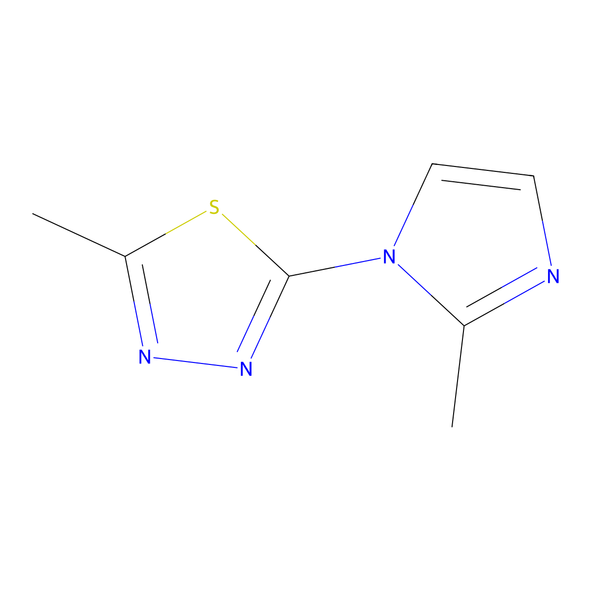 2-methyl-5-(2-methyl-1H-imidazol-1-yl)-1,3,4-thiadiazole molecular structure, CAS 1467872-35-0