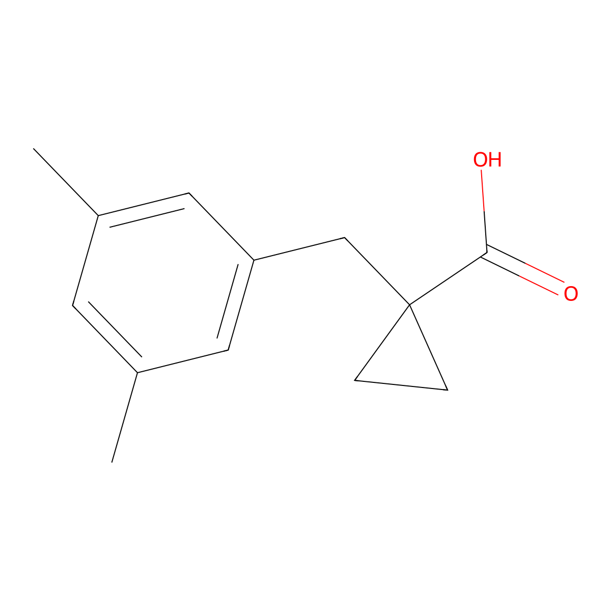 1-(3,5-Dimethylbenzyl)cyclopropane-1-carboxylic acid molecular structure, CAS 1467875-07-5