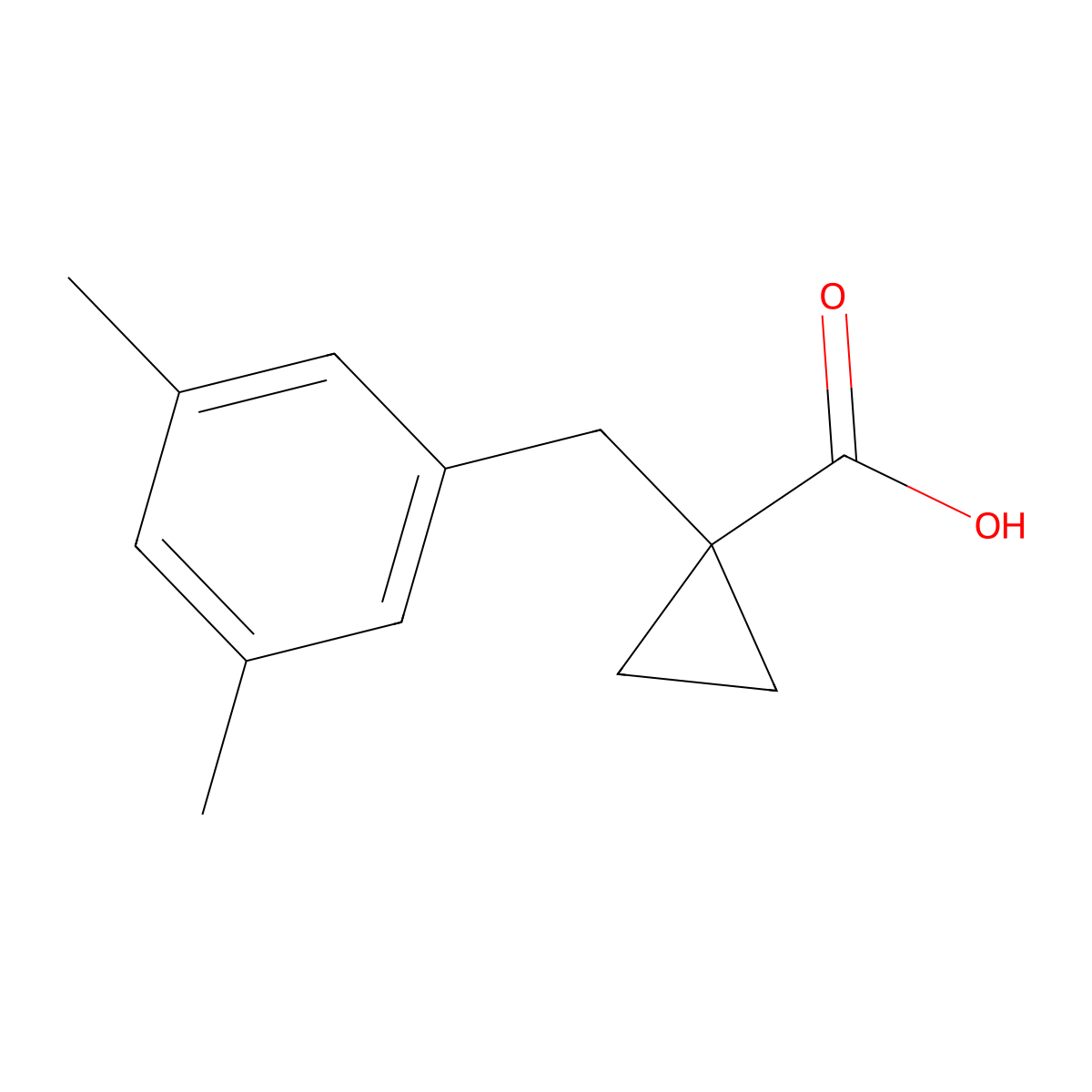 1-(3,5-Dimethylbenzyl)cyclopropane-1-carboxylic acid molecular structure, CAS 1467875-07-5