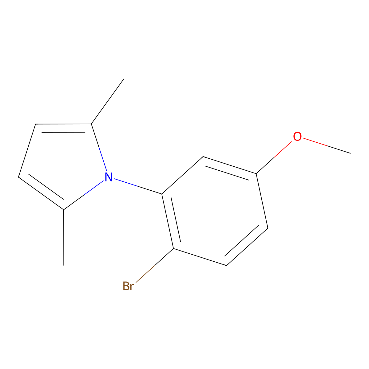 1-(2-Bromo-5-methoxyphenyl)-2,5-dimethyl-1H-pyrrole molecular structure, CAS 1467907-75-0