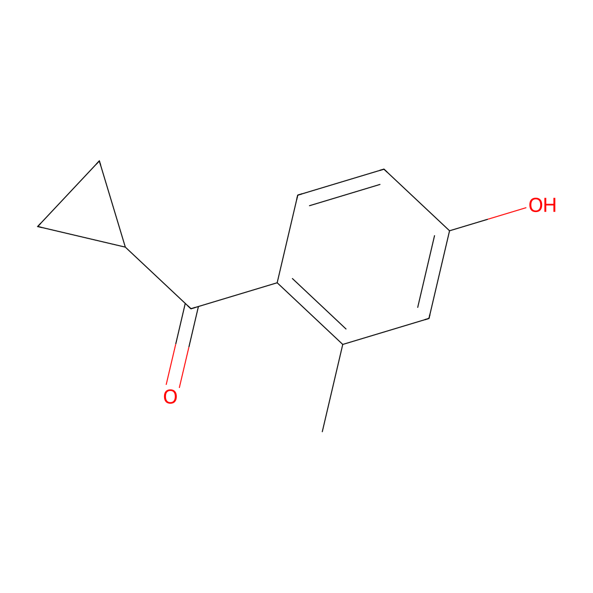 4-Cyclopropanecarbonyl-3-methylphenol molecular structure, CAS 1467908-47-9