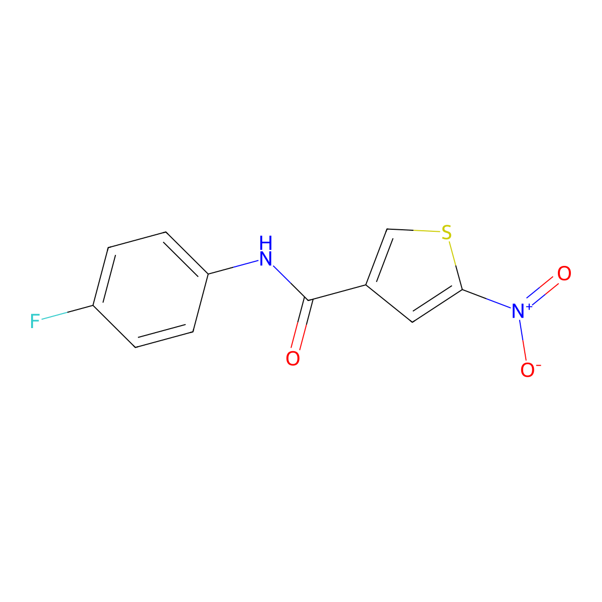 N-(4-Fluorophenyl)-5-nitro-3-thiophenecarboxamide molecular structure, CAS 146795-35-9