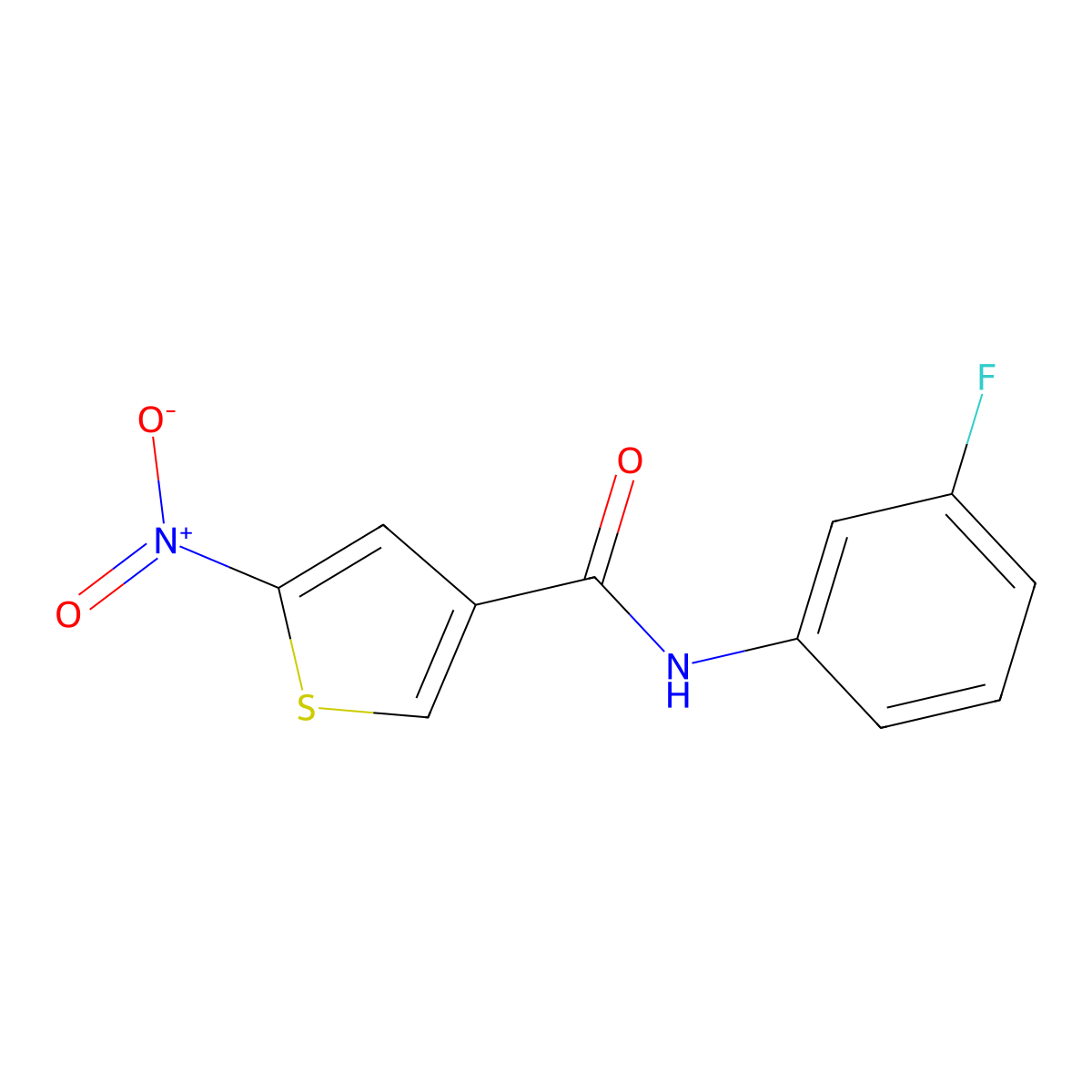 N-(3-Fluorophenyl)-5-nitro-3-thiophenecarboxamide molecular structure, CAS 146795-36-0