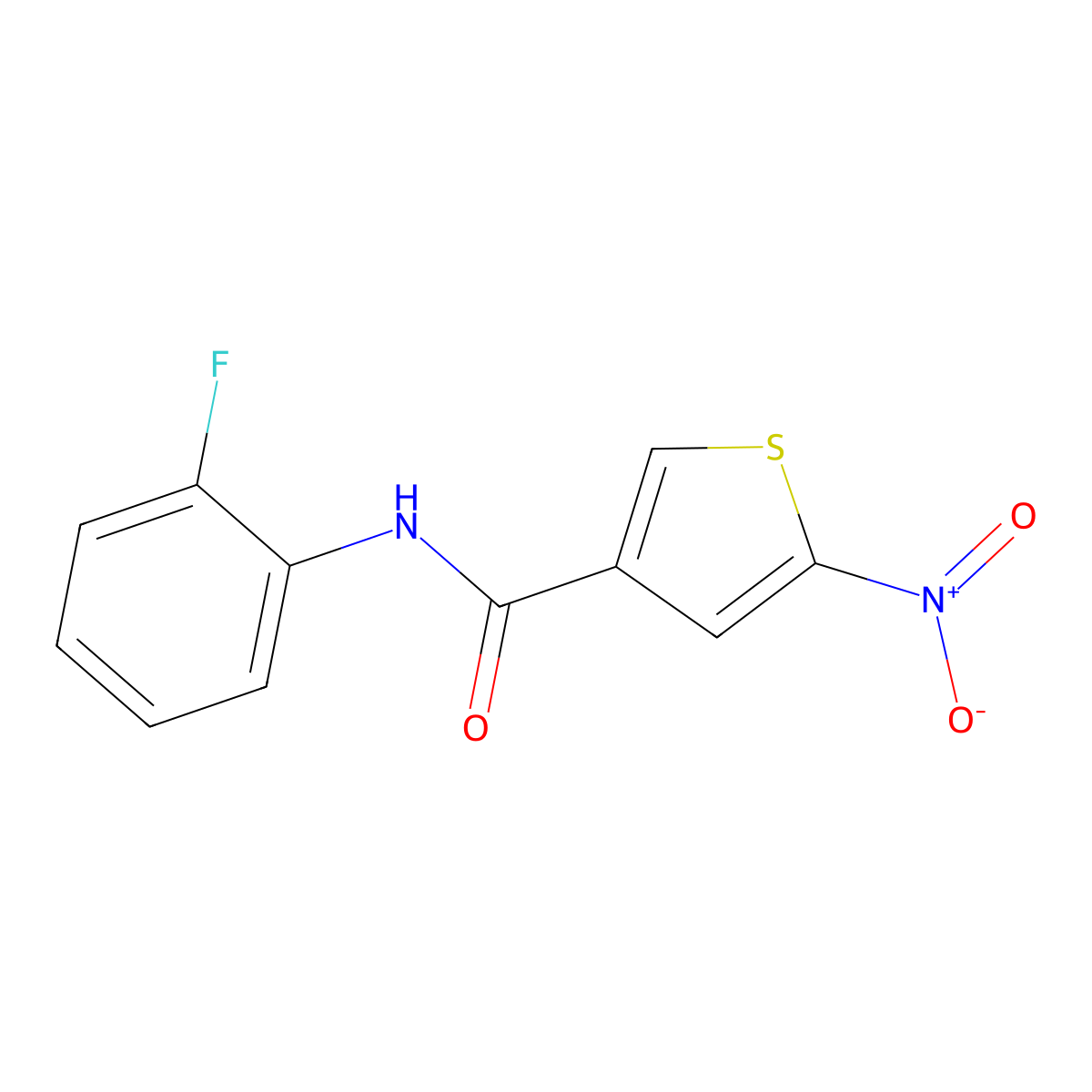 N-(2-Fluorophenyl)-5-nitro-3-thiophenecarboxamide molecular structure, CAS 146795-37-1