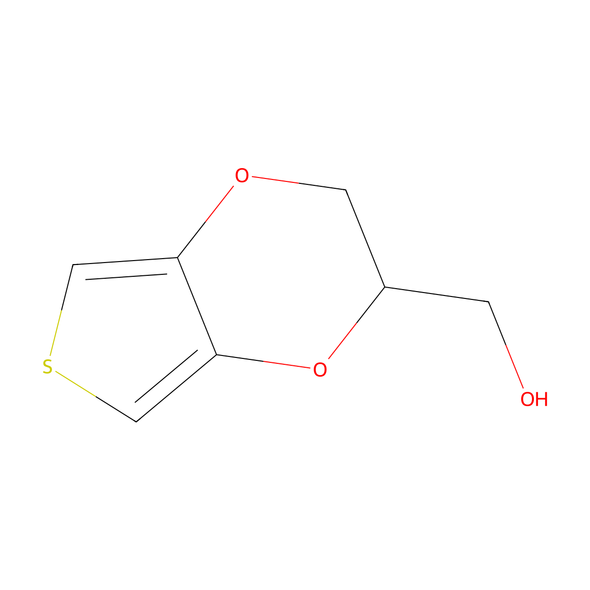 2,3-Dihydrothieno(3,4-b)-1,4-dioxin-2-methanol molecular structure, CAS 146796-02-3