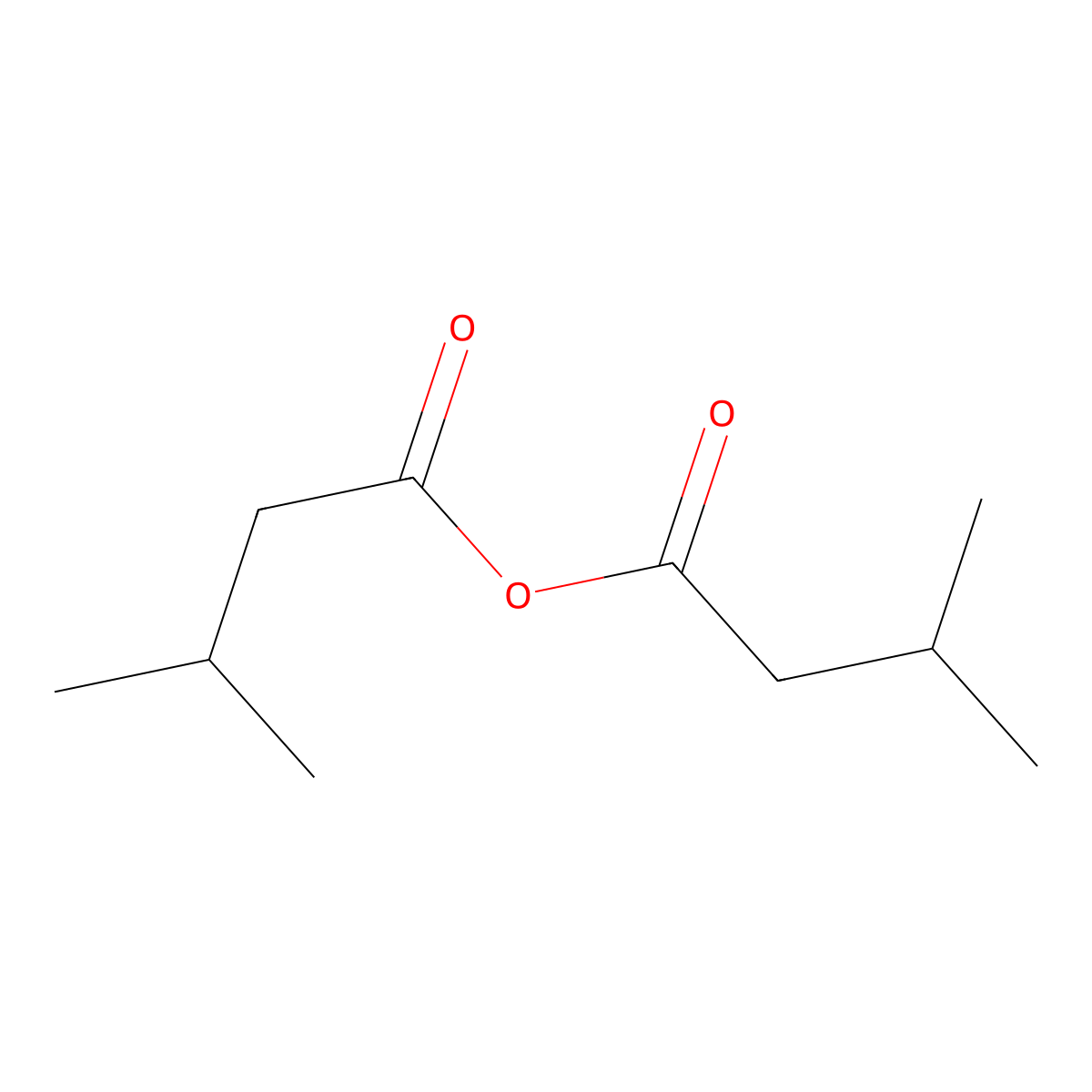 Isovaleric anhydride molecular structure, CAS 1468-39-9