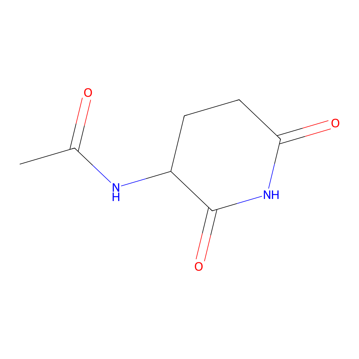 N-(2,6-Dioxopiperidin-3-yl)acetamide molecular structure, CAS 1468-52-6