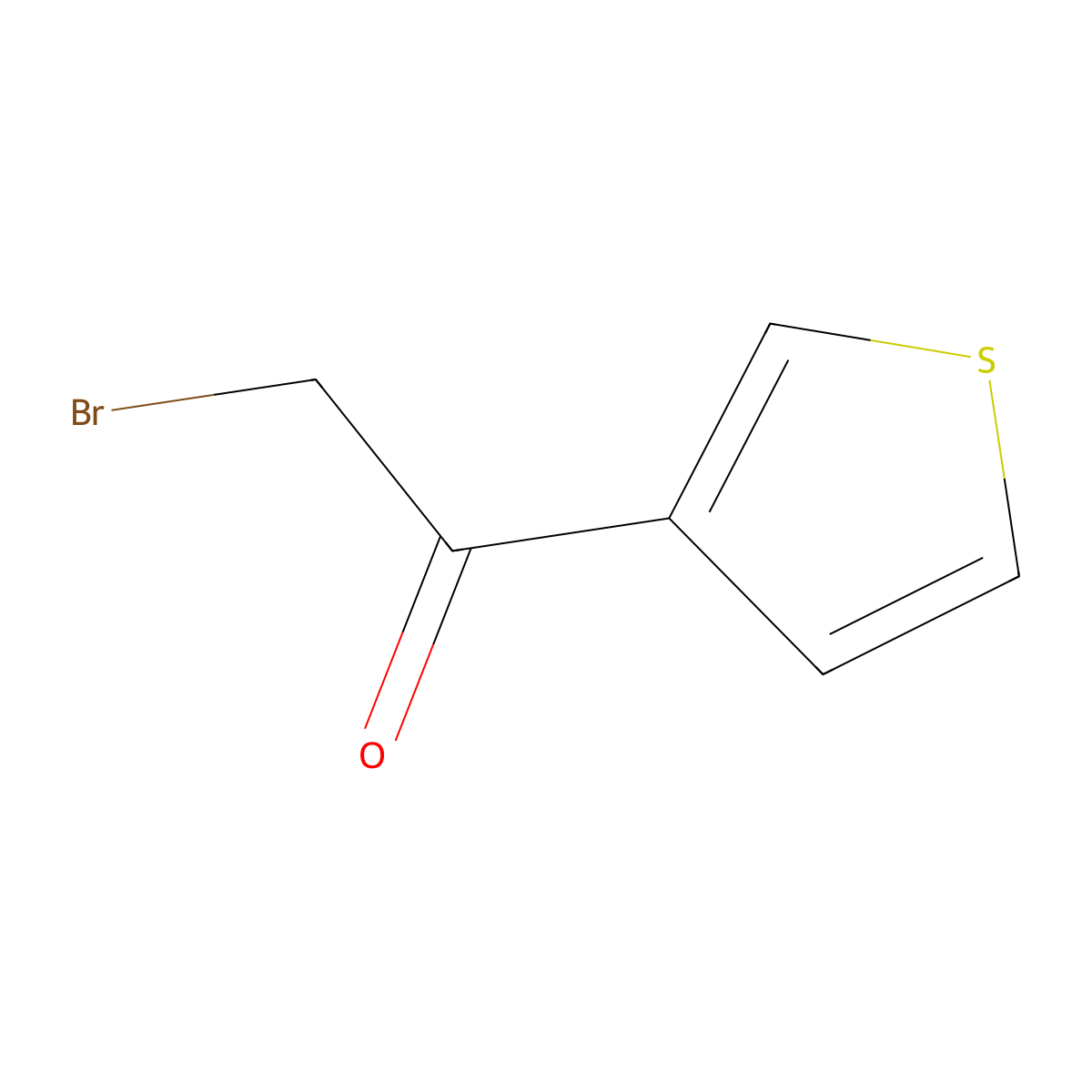 2-Bromo-1-(thiophen-3-yl)ethan-1-one molecular structure, CAS 1468-82-2