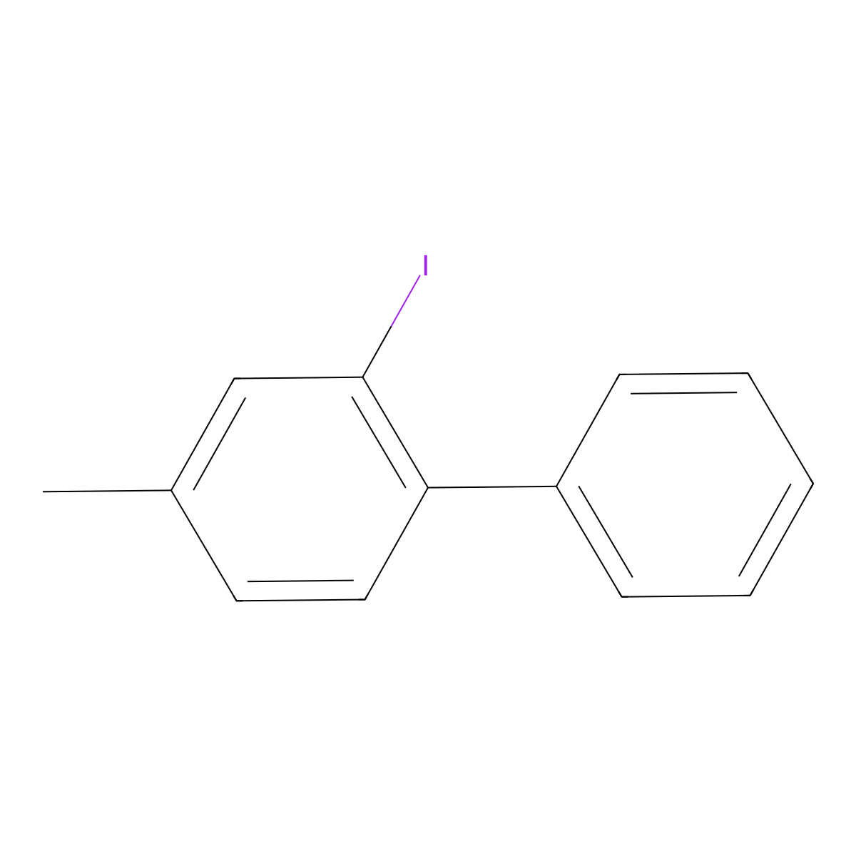 2-Iodo-4-methyl-1-phenylbenzene molecular structure, CAS 14680-38-7