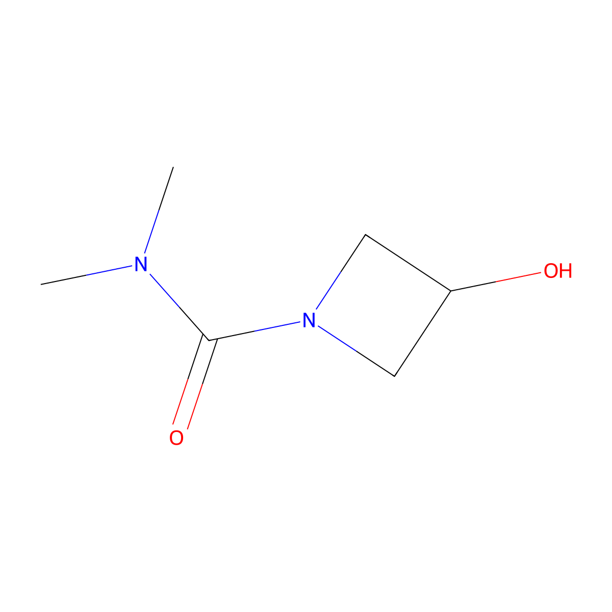 3-hydroxy-N,N-dimethylazetidine-1-carboxamide molecular structure, CAS 1468038-15-4