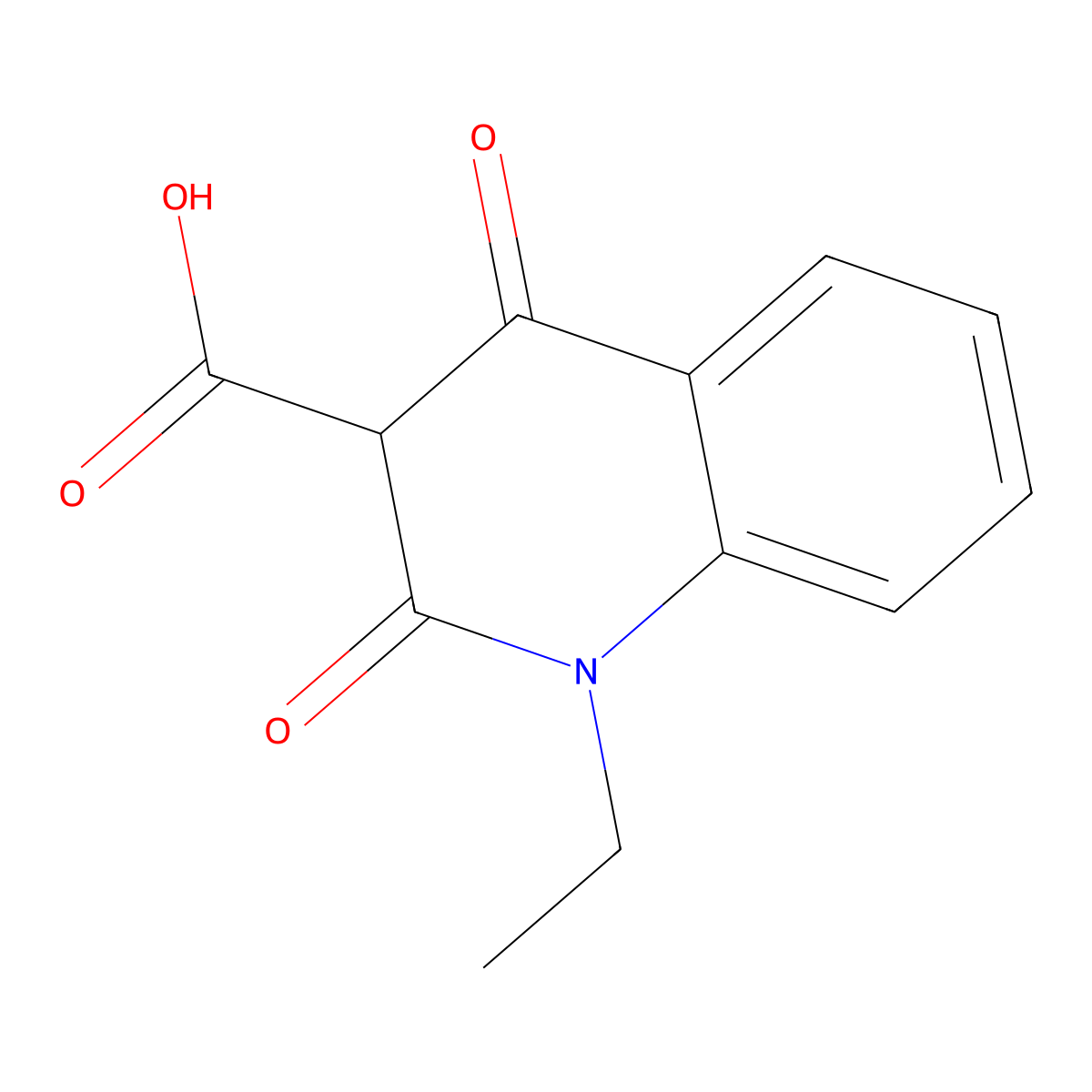 1-Ethyl-2,4-dioxo-1,2,3,4-tetrahydroquinoline-3-carboxylic acid molecular structure, CAS 146828-47-9