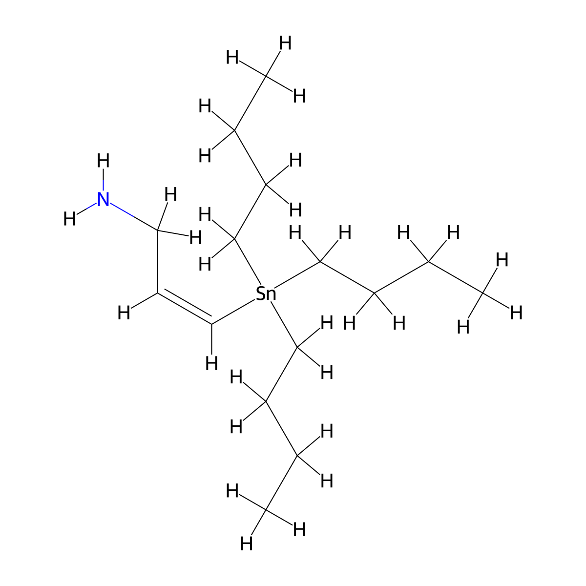Z-3-(Tributylstannyl)-2-propen-1-amine molecular structure, CAS 146829-37-0