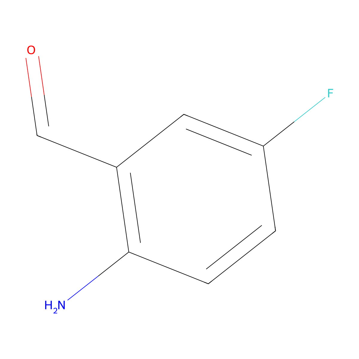 2-Amino-5-fluorobenzaldehyde molecular structure, CAS 146829-56-3