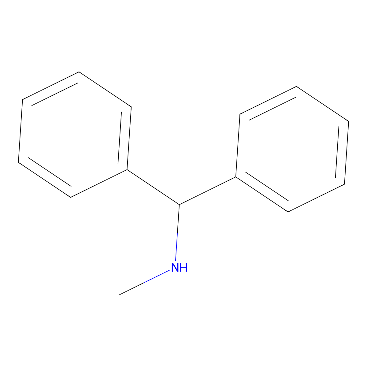 N-(Diphenylmethyl)methylamine molecular structure, CAS 14683-47-7