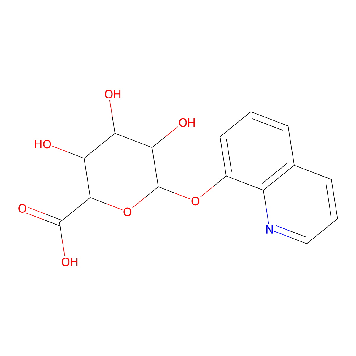 8-Hydroxyquinoline glucuronide molecular structure, CAS 14683-61-5