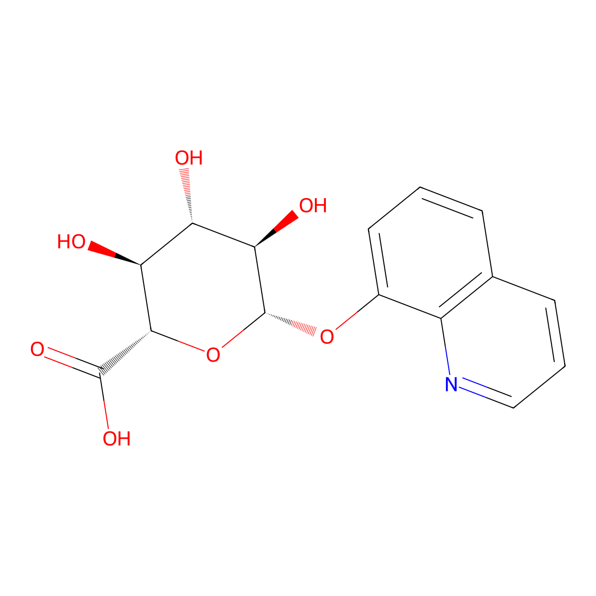 8-Hydroxyquinoline glucuronide molecular structure, CAS 14683-61-5