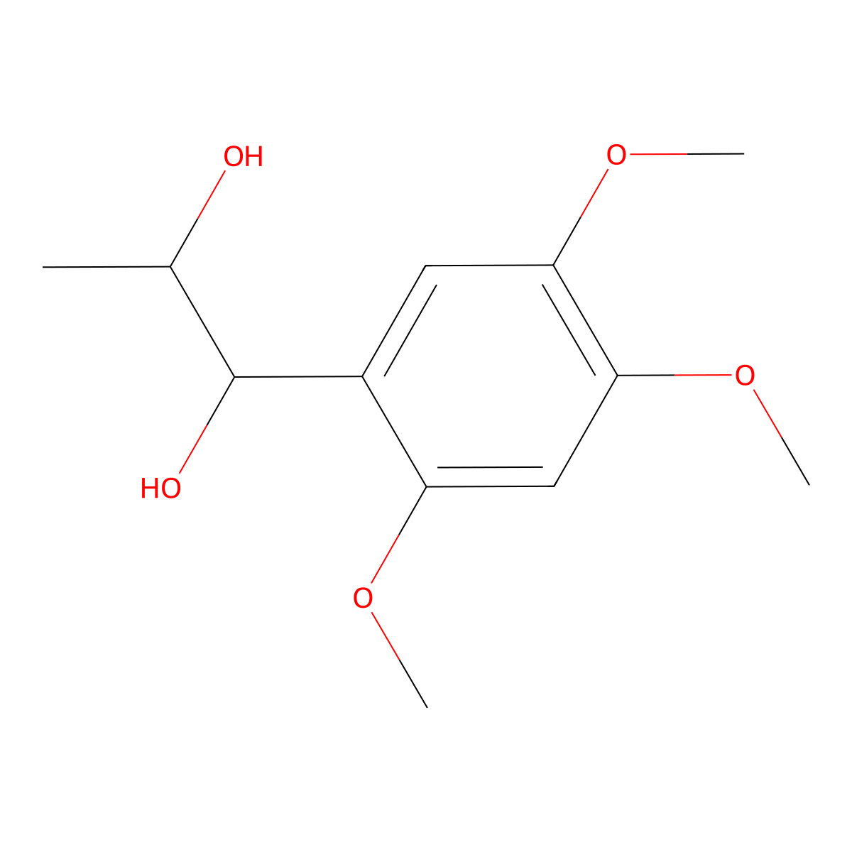 1-(2,4,5-Trimethoxyphenyl)propane-1,2-diol molecular structure, CAS 146830-05-9