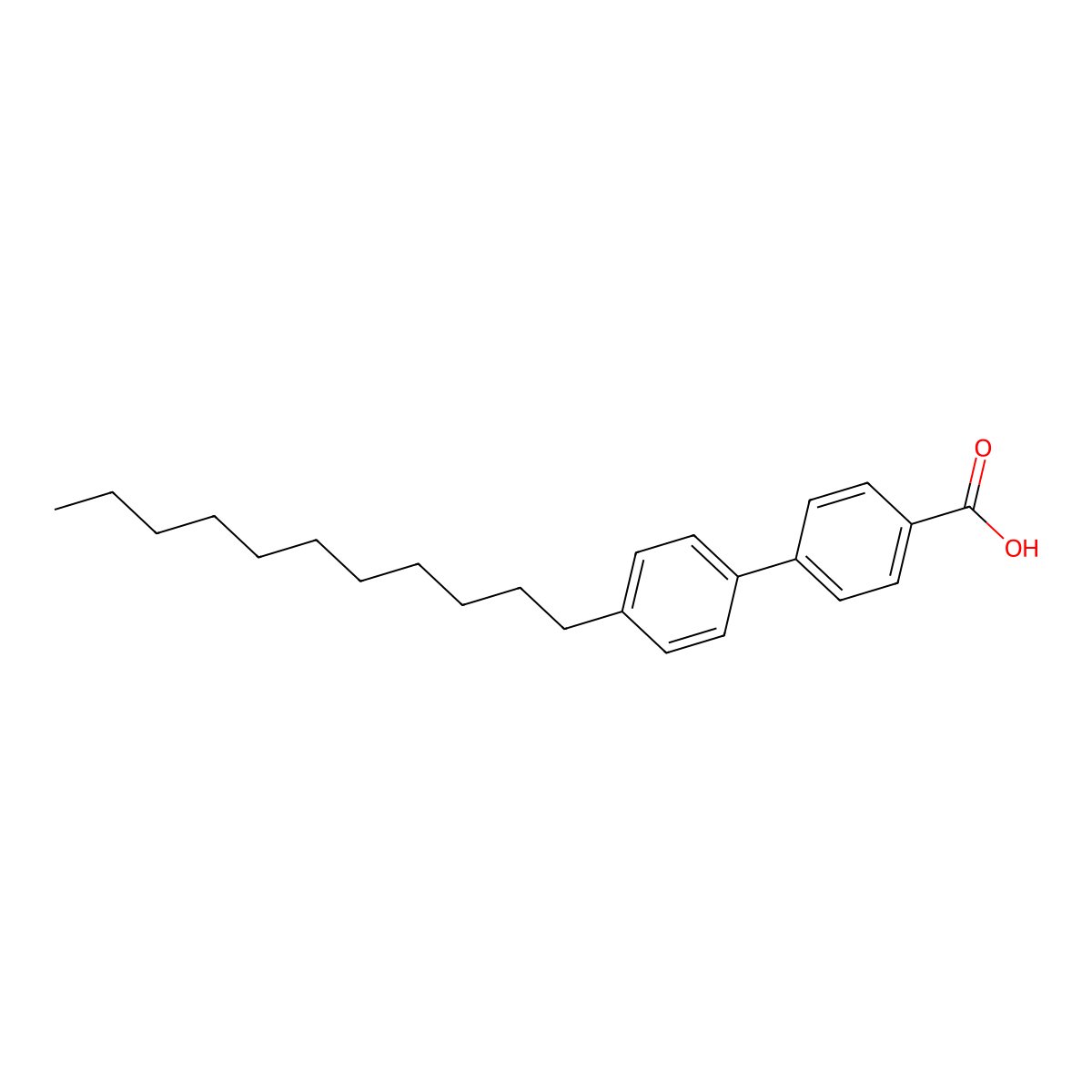 4-(4-Undecylphenyl)benzoic acid molecular structure, CAS 146831-05-2
