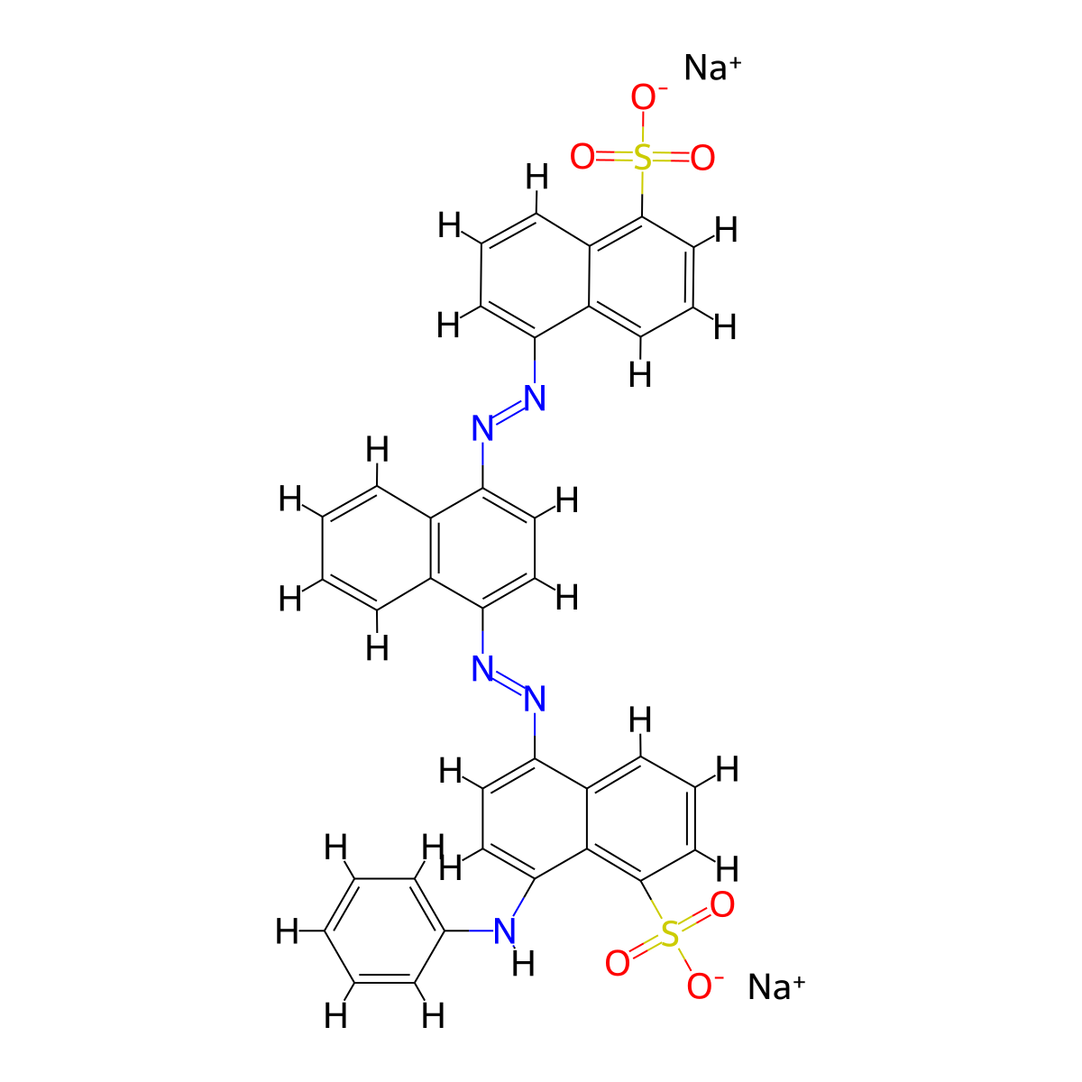 Sulfon Black S molecular structure, CAS 146838-10-0