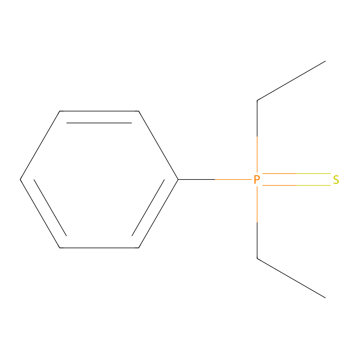 Phosphine sulfide, diethylphenyl- molecular structure, CAS 14684-35-6