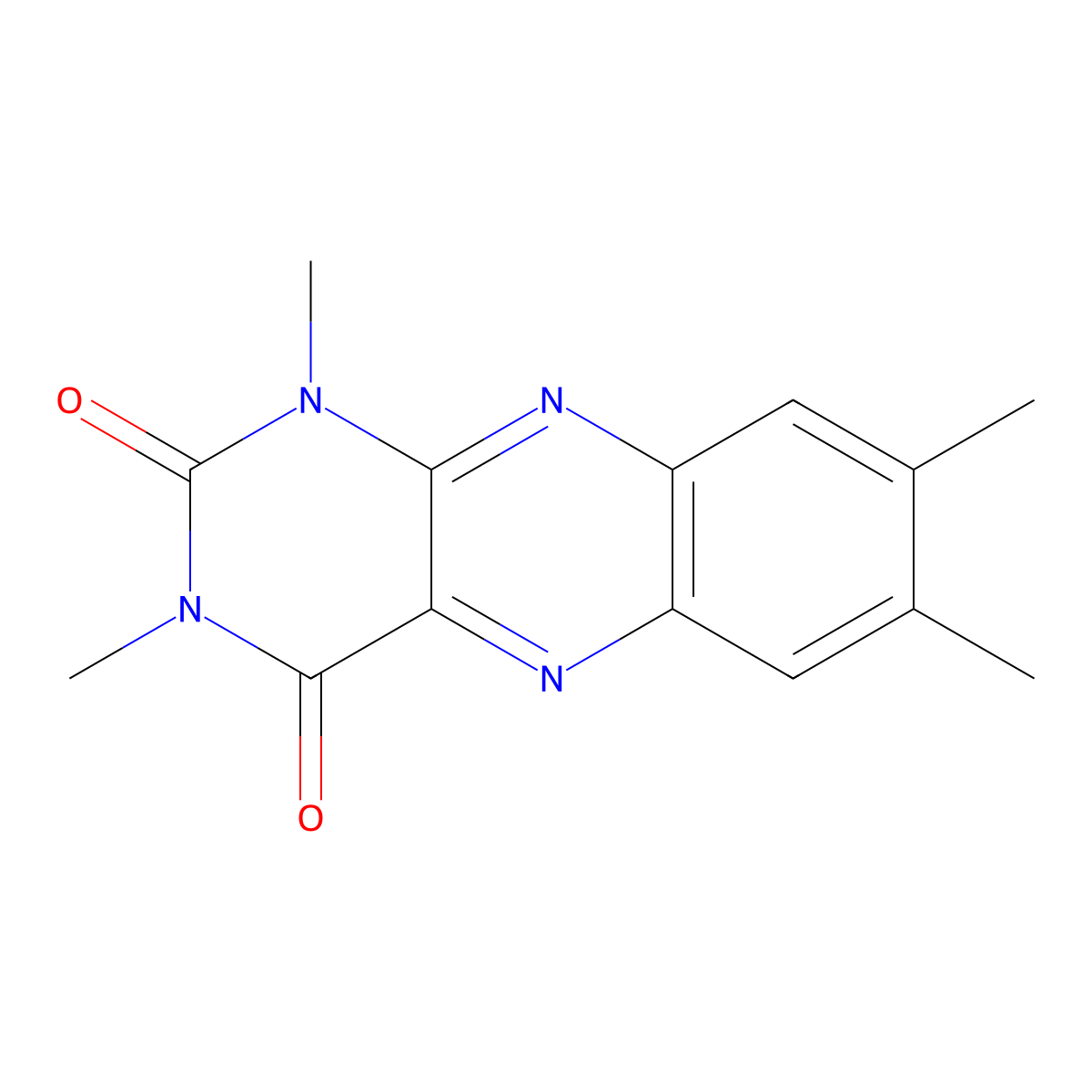 Benzo[g]pteridine-2,4(1H,3H)-dione, 1,3,7,8-tetramethyl- molecular structure, CAS 14684-48-1