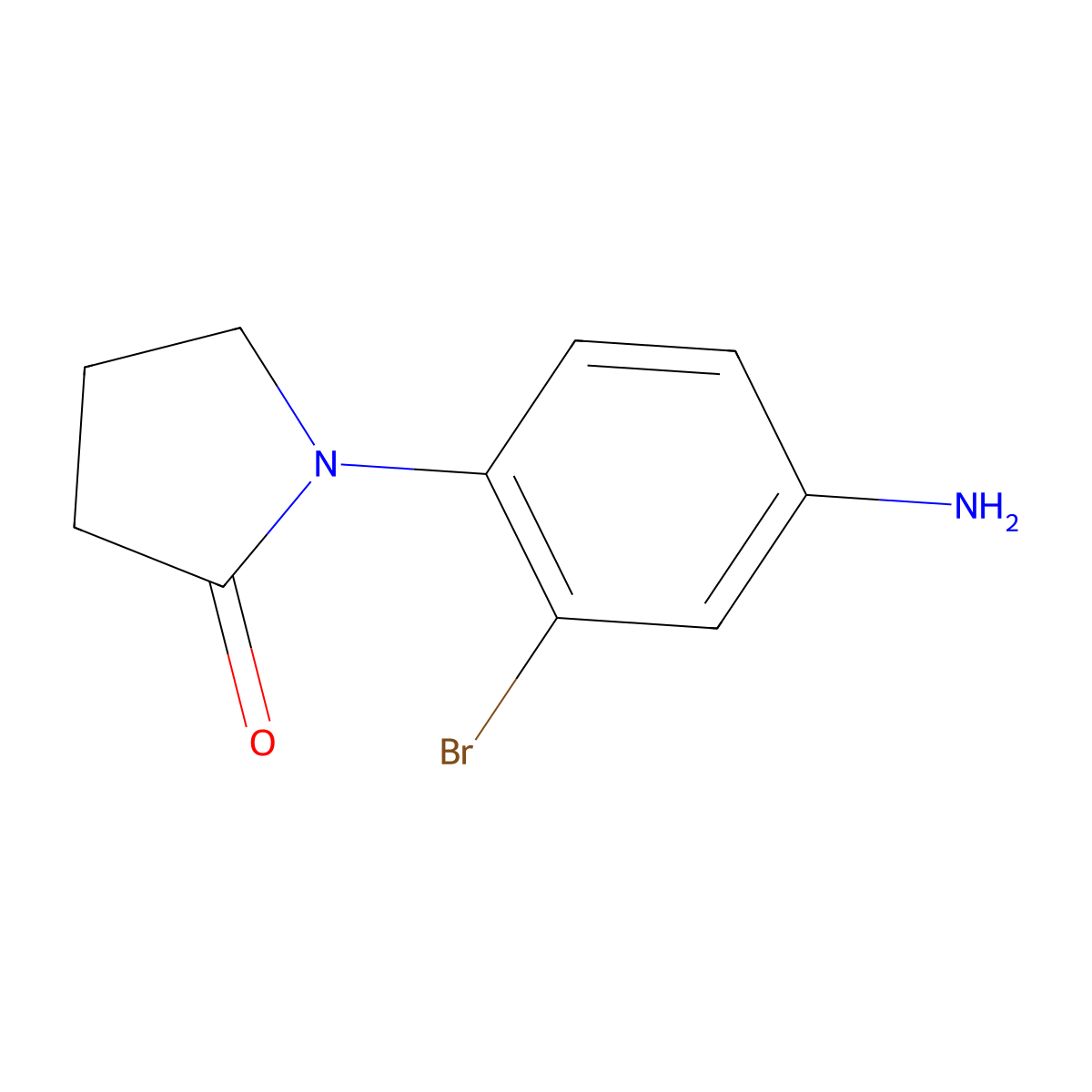 1-(4-Amino-2-bromophenyl)pyrrolidin-2-one molecular structure, CAS 1468434-90-3