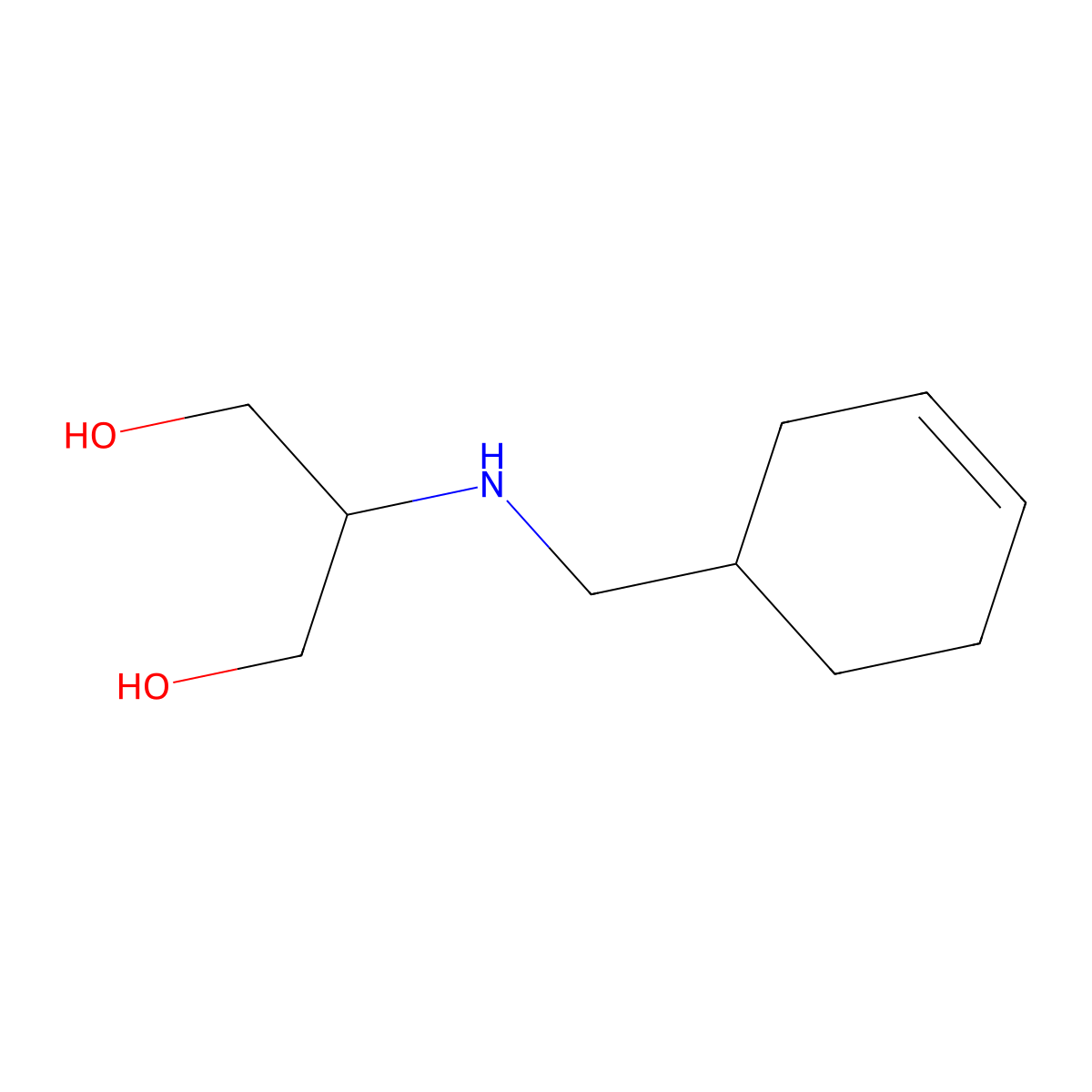 2-{[(Cyclohex-3-en-1-yl)methyl]amino}propane-1,3-diol molecular structure, CAS 1468448-18-1