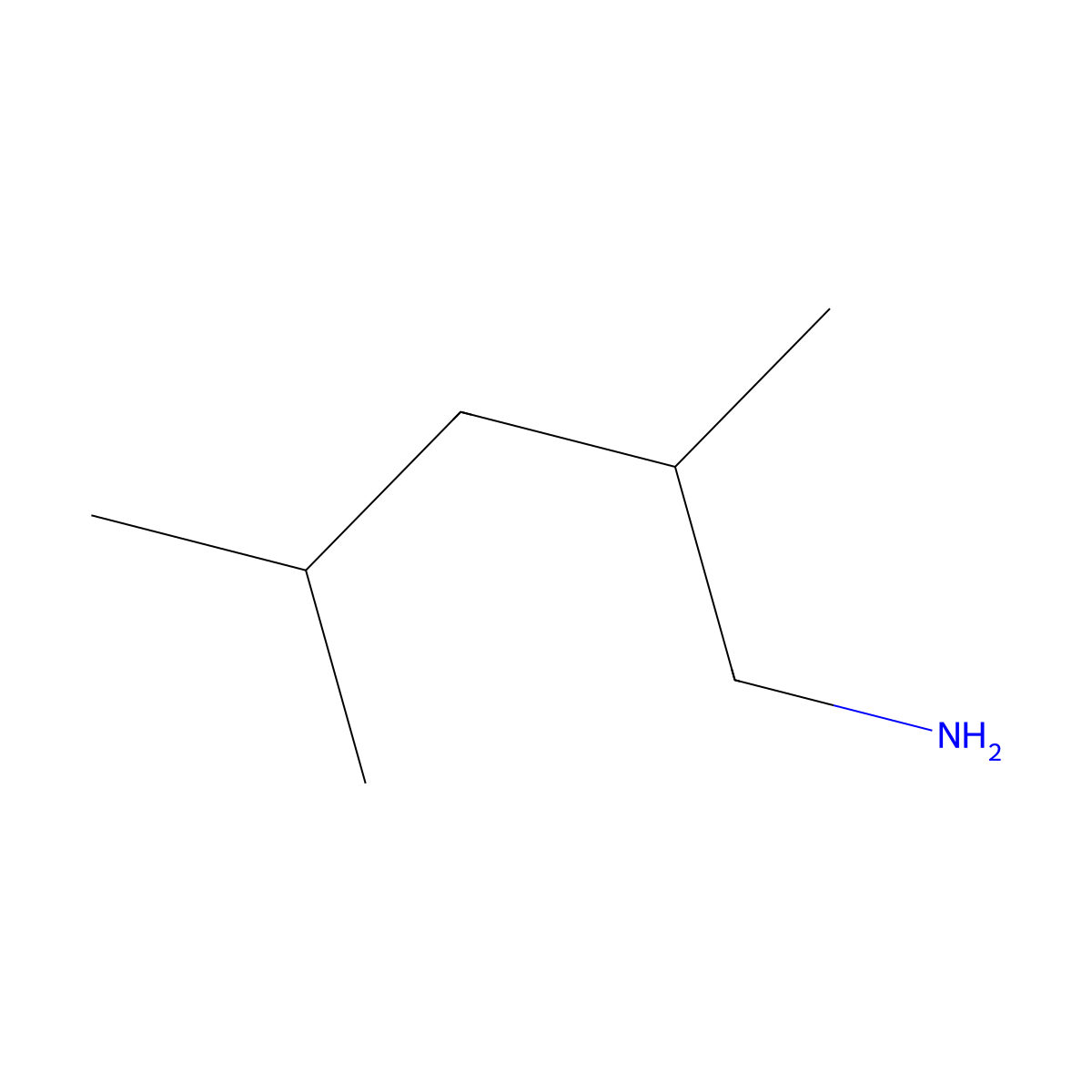 2,4-Dimethylpentan-1-amine molecular structure, CAS 146845-08-1