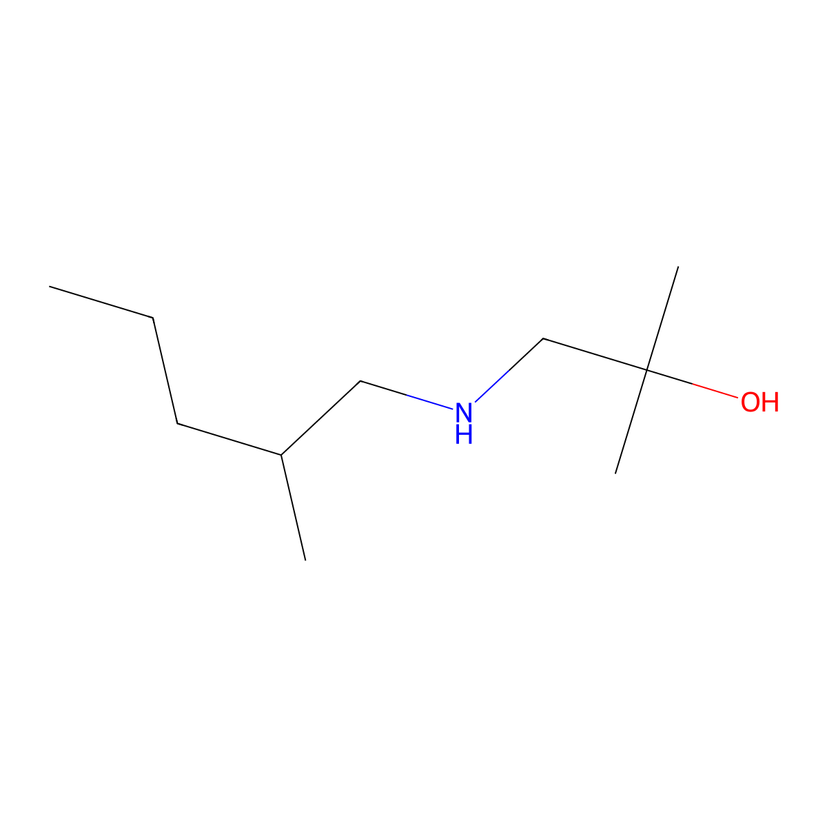 2-Methyl-1-[(2-methylpentyl)amino]propan-2-ol molecular structure, CAS 1468484-33-4