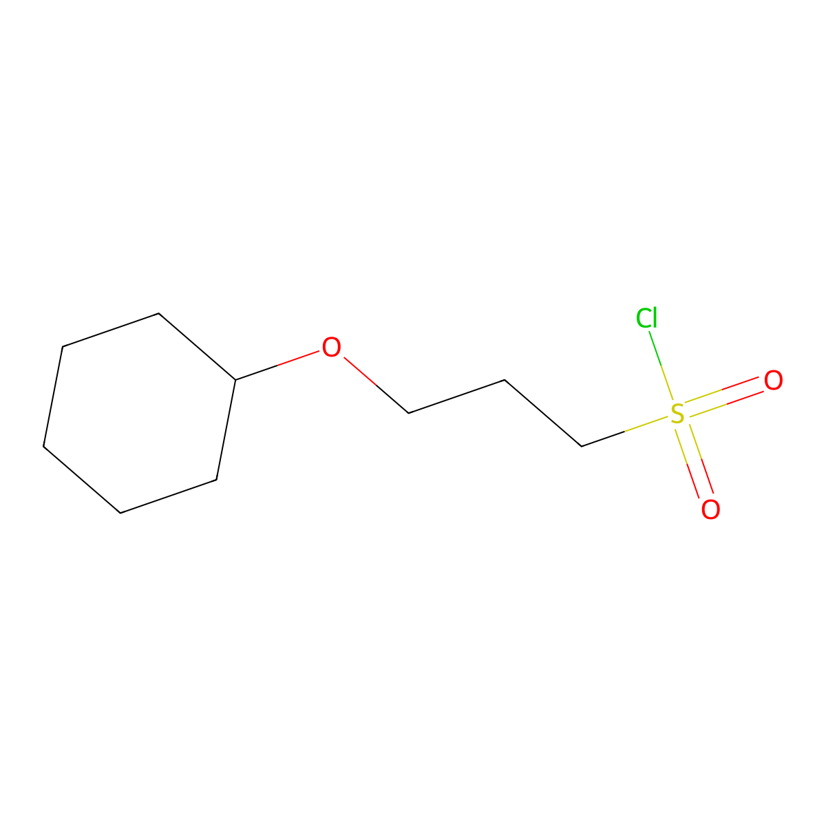 3-(Cyclohexyloxy)propane-1-sulfonyl chloride molecular structure, CAS 1468487-74-2
