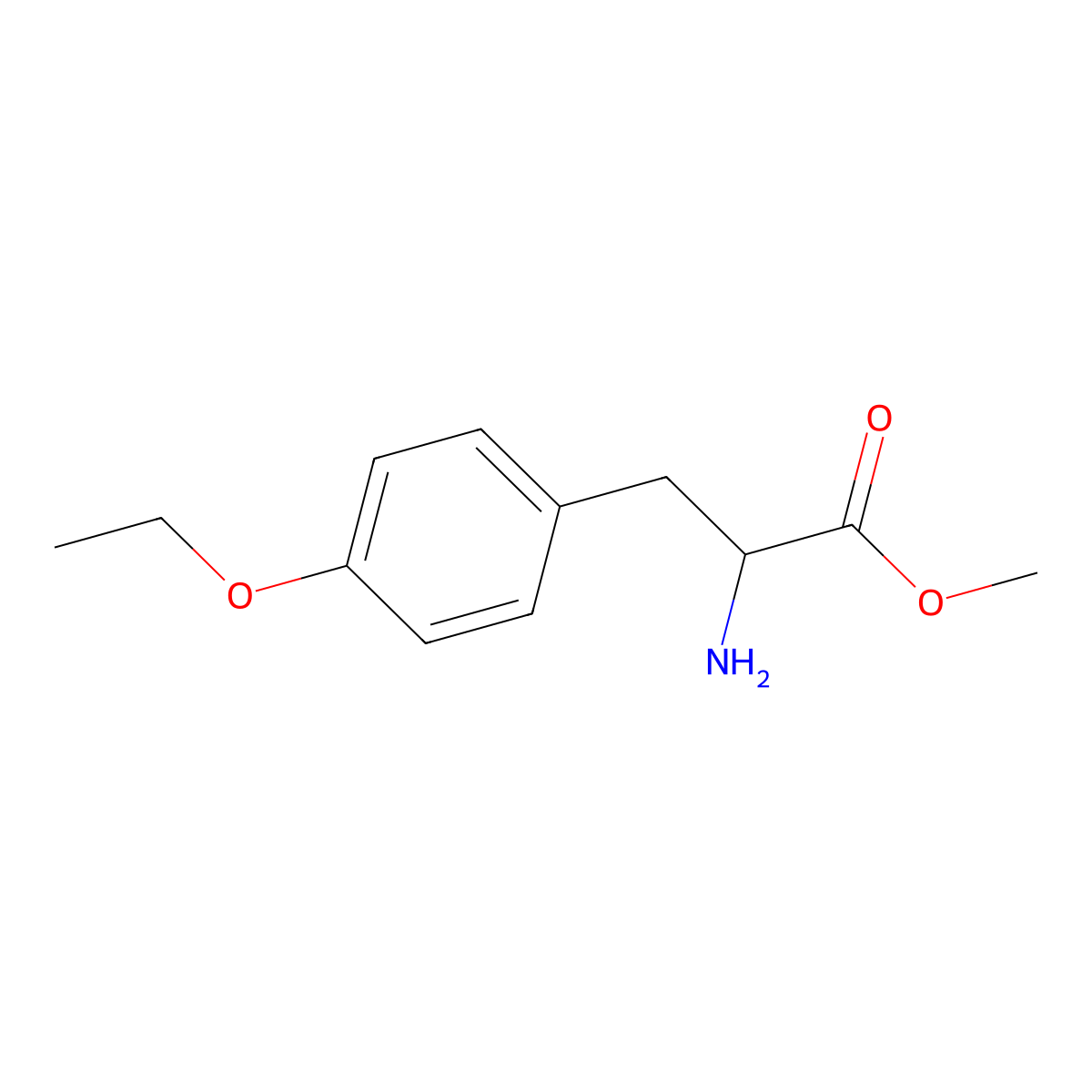 (S)-Methyl 2-amino-3-(4-ethoxyphenyl)propanoate molecular structure, CAS 146849-51-6