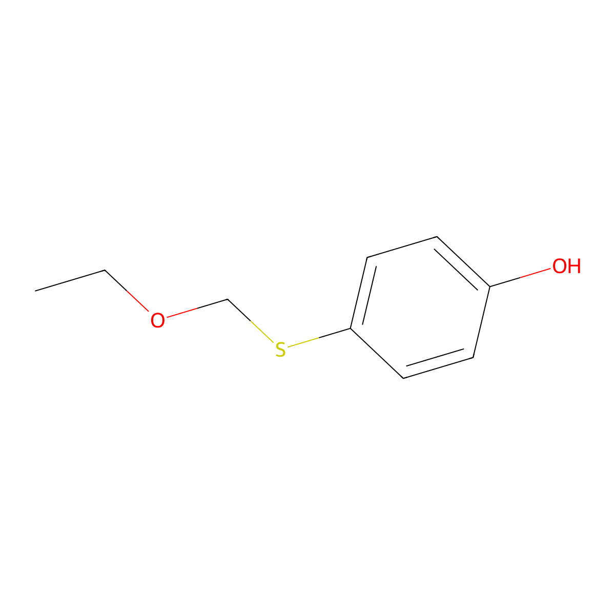 4-[(Ethoxymethyl)sulfanyl]phenol molecular structure, CAS 1468496-32-3