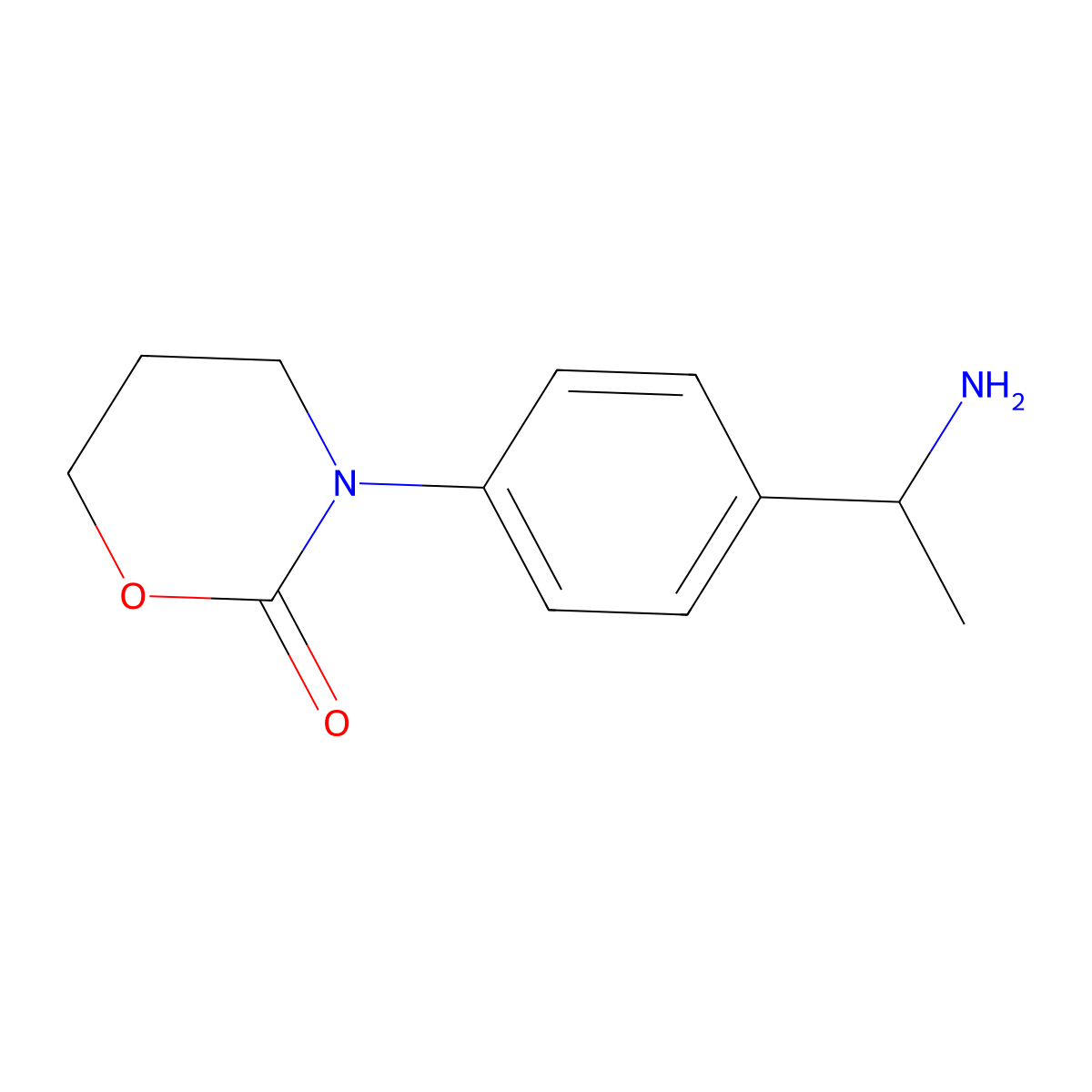 3-(4-(1-Aminoethyl)phenyl)-1,3-oxazinan-2-one molecular structure, CAS 1468499-96-8