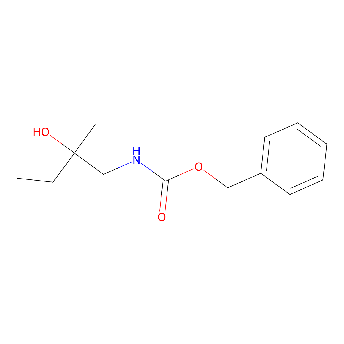 Benzyl (2-hydroxy-2-methylbutyl)carbamate molecular structure, CAS 1468505-26-1