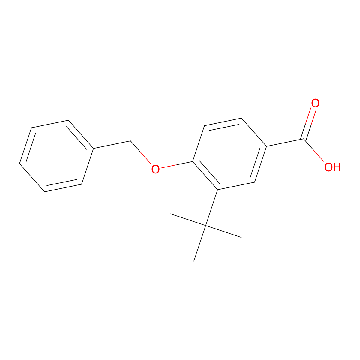 4-(Benzyloxy)-3-(tert-butyl)benzoic acid molecular structure, CAS 146852-63-3