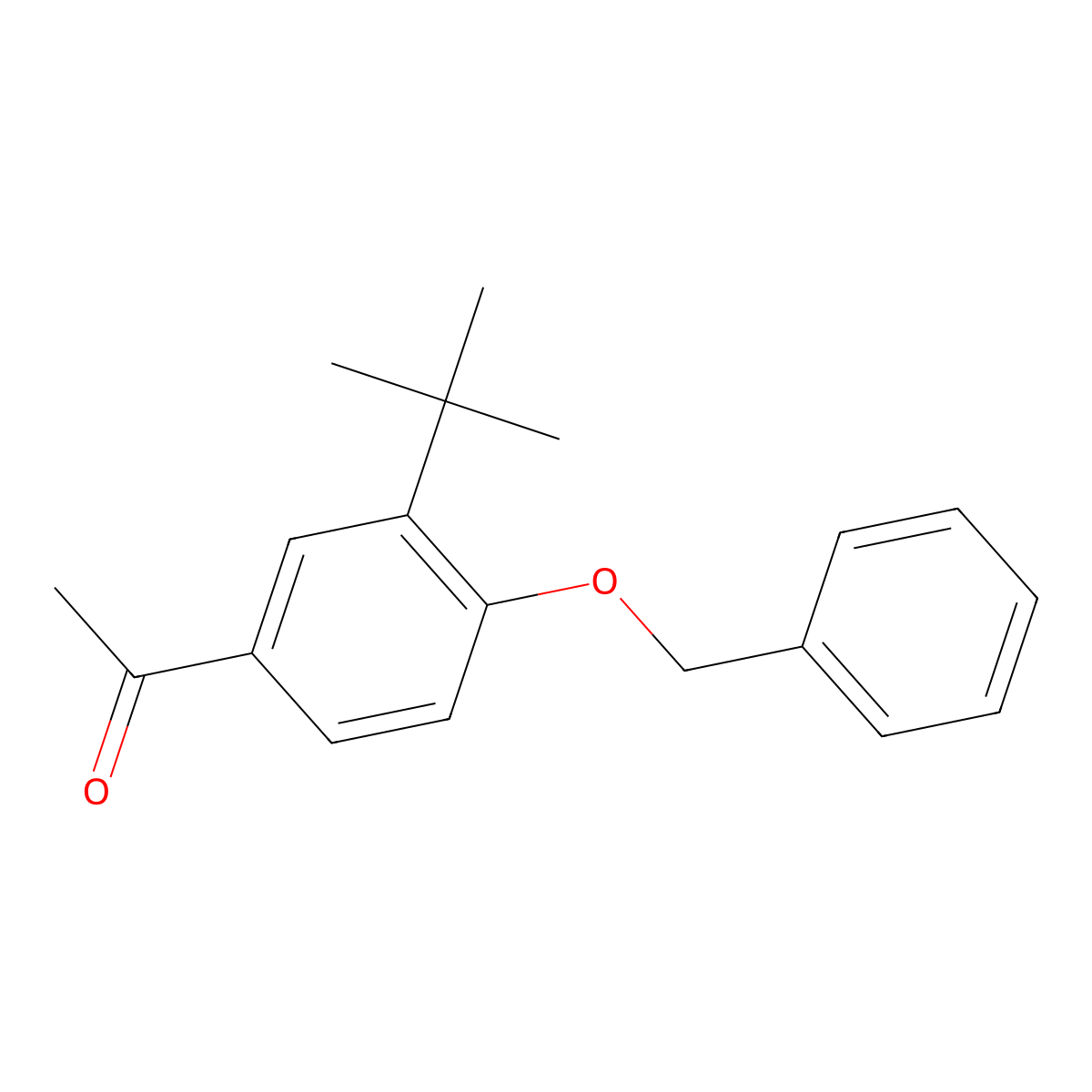 1-(4-(Benzyloxy)-3-(tert-butyl)phenyl)ethanone molecular structure, CAS 146852-64-4