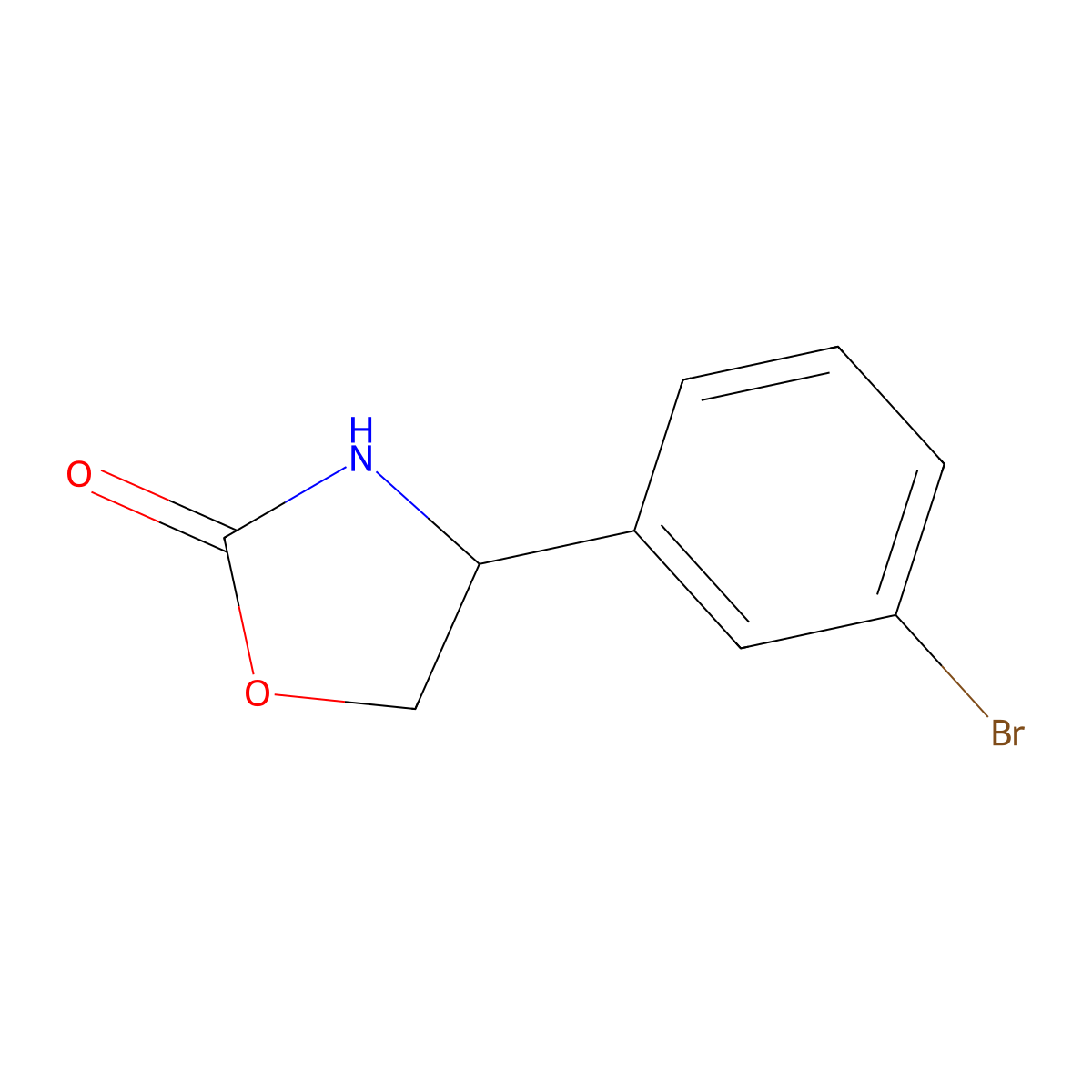 4-(3-Bromophenyl)-1,3-oxazolidin-2-one molecular structure, CAS 1468542-70-2