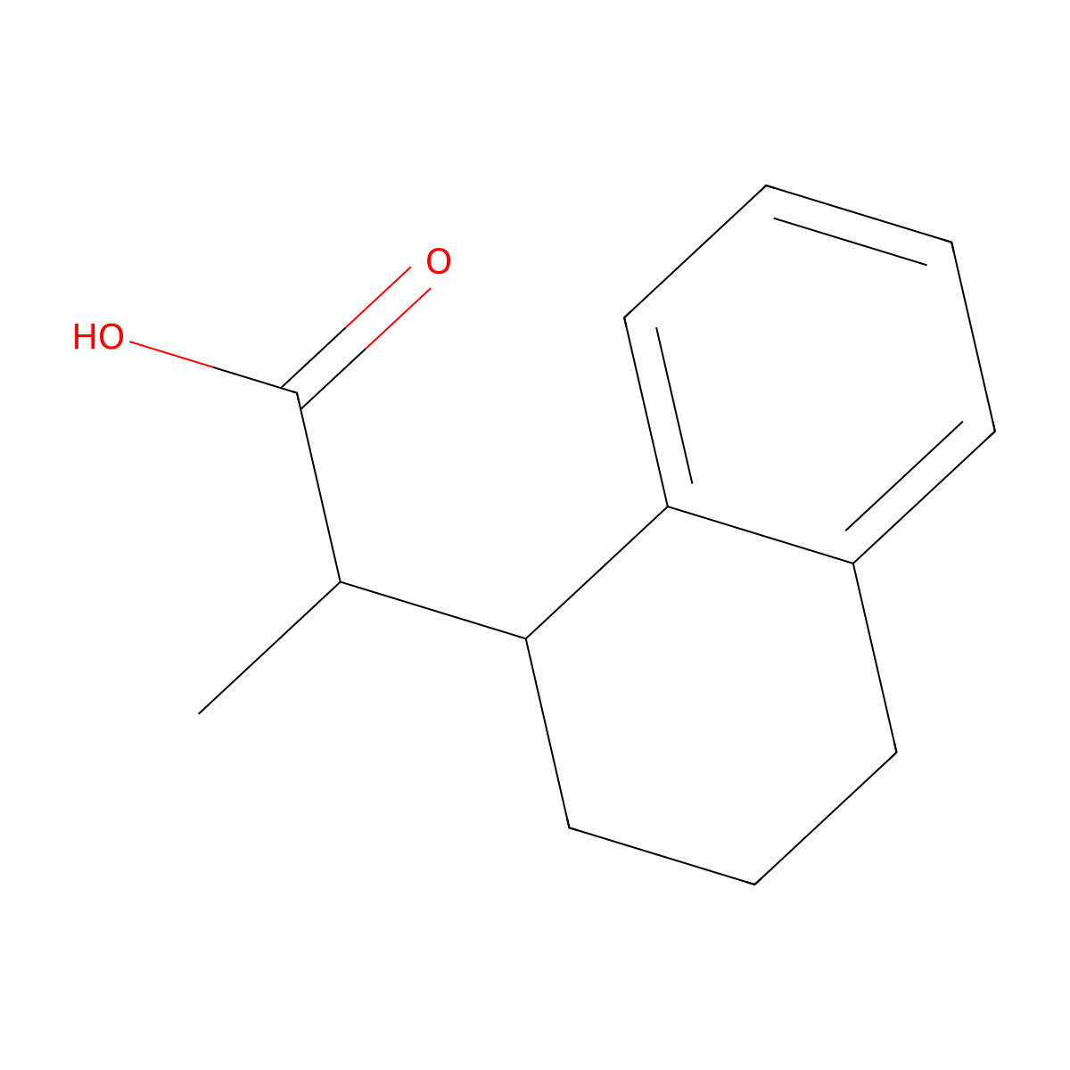 2-(1,2,3,4-Tetrahydronaphthalen-1-yl)propanoic acid molecular structure, CAS 1468556-69-5