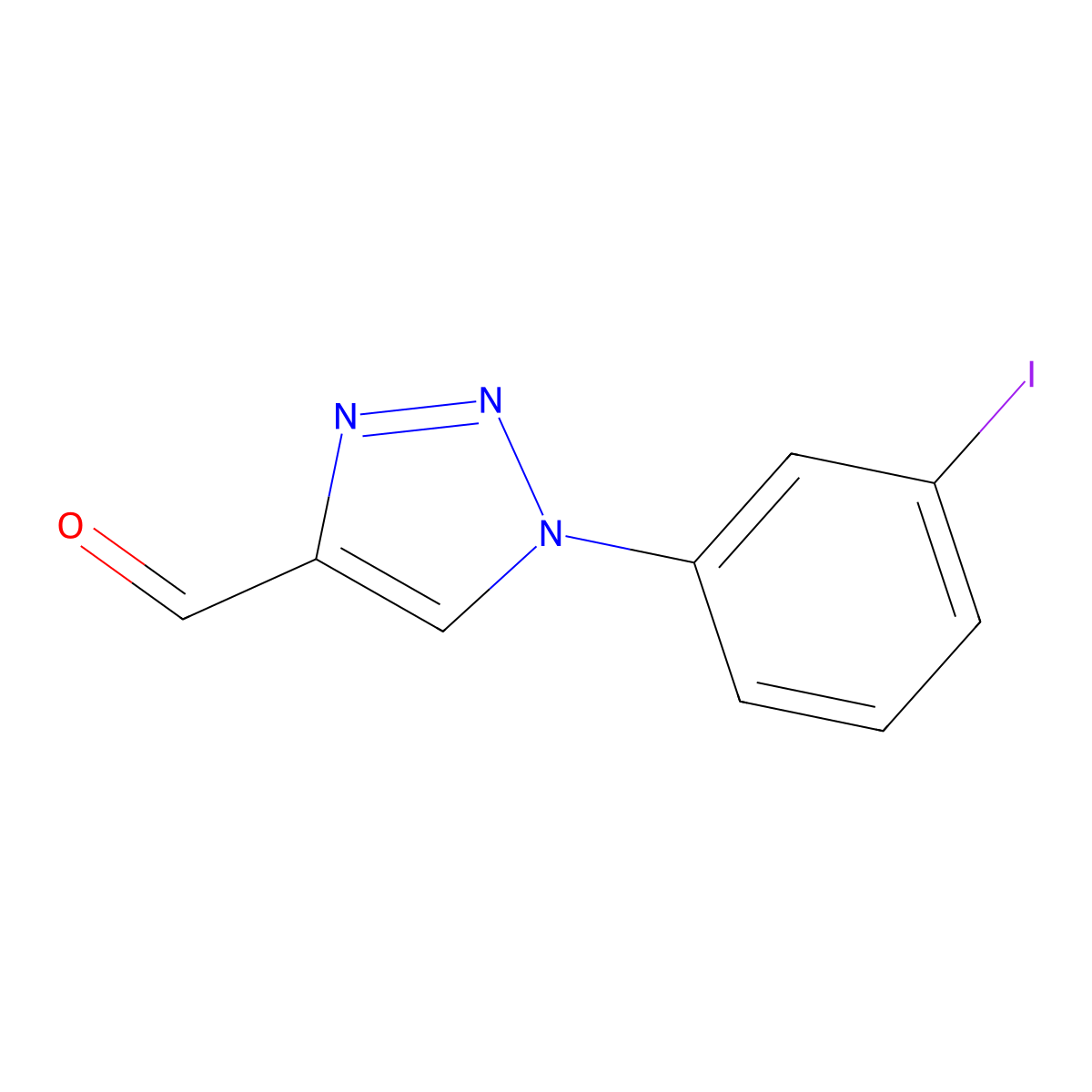 1-(3-Iodophenyl)-1h-1,2,3-triazole-4-carbaldehyde molecular structure, CAS 1468562-69-7